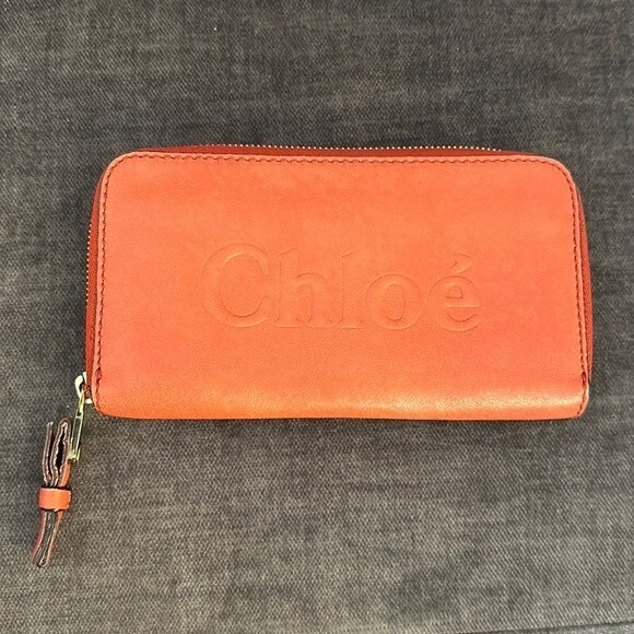 Authentic Chloe, Metallic Copper Zippy Long Wallet 7in x 4in - Picture 8 of 9